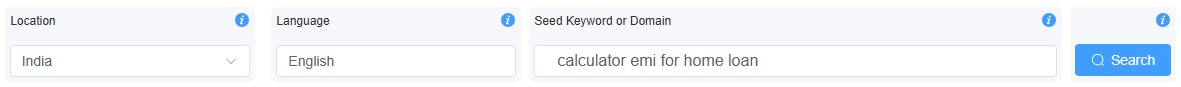Example: keyword research form